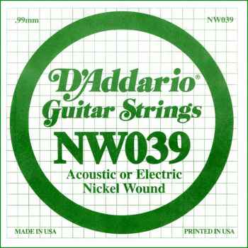 D´addario nw039 cuerda suelta para guitarra eléctrica