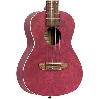 Ortega ruruby ukelele de concierto raspberry red see thru