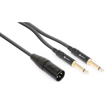 Power dynamics cx56-1 cable xlr macho - 2 jack mono 1,5 metros