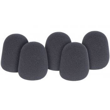 Qtx set 5 antivientos para micrófono negro