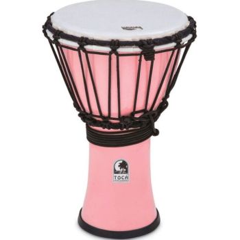 Toca percussion tfcdj-7pk pastel pink djembe freestyle colorsound