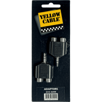 Yellow cable eco-ad09 adaptador de jack macho de 3.5 mm a rca hembra
