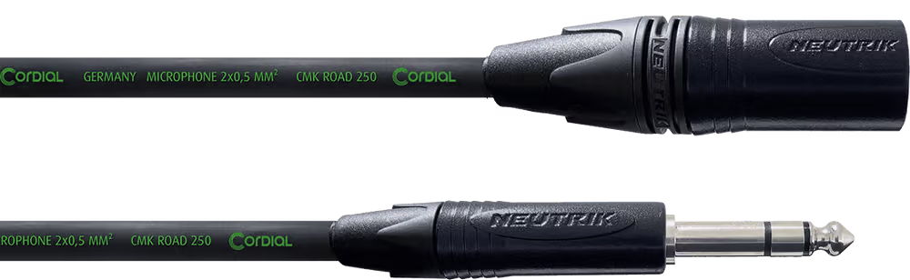 Cordial cable de audio jack estéreo/xlr macho 5 m