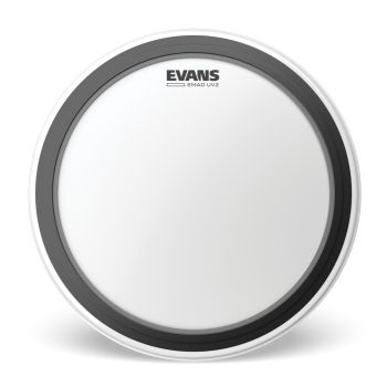 Evans emad uv2 bass drumhead, 16 pulgadas tom hoop