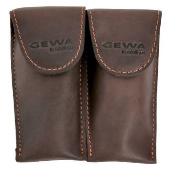 Gewa funda para boquilla trompa crazy horse doble, marrón 720038