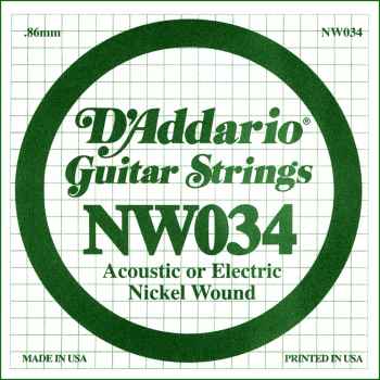 D´addario nw034 cuerda suelta para guitarra eléctrica