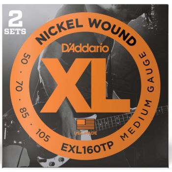 D addario exl160tp cuerdas de bajo de escala media larga