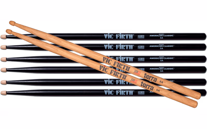 Vic firth vf american classic 5a + terra 5a (pack 3 +1t)