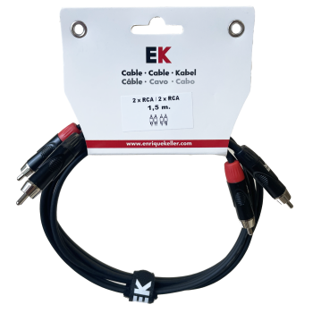 Ek audio cable 2 rca - 2 rca 1,5 m