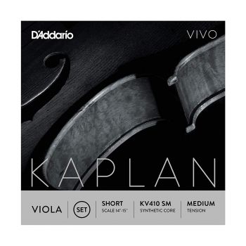 D´addario kv410 juego de cuerdas kaplan vivo para viola, tensión media, escala corta