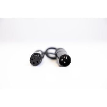 Audibax cable adaptador dmx xlr 3 pines hembra a xlr 3 pines macho 20 centímetros