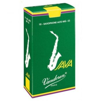 Vandoren caja 5 cañas saxo tenor vandoren java 3 1/2 caja verde