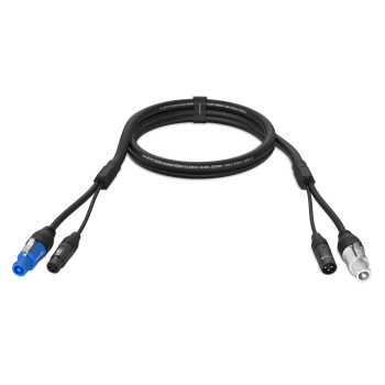 Audibax PC-XLR-250 Cable señal XLR a XLR + Alimentación input PowerCON a output powerCON 2,5 m