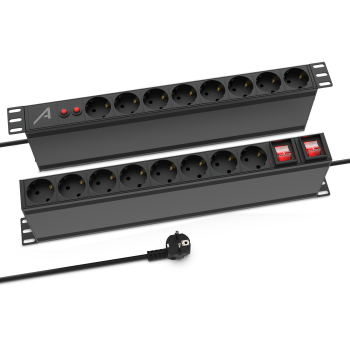 Audibax PSR16-2SF Regleta 16 Tomas Schuko para Armario Rack 19