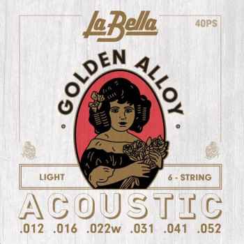 La bella 40ps juego de cuerdas para guitarra acústica light 12-52