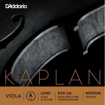 D´addario k411-lm cuerda kaplan la (a) para viola, tensión media