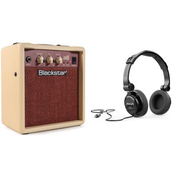 Blackstar debut 10e amplificador de guitarra eléctrica de 10w + audibax rh5 auriculares profesionales estudio