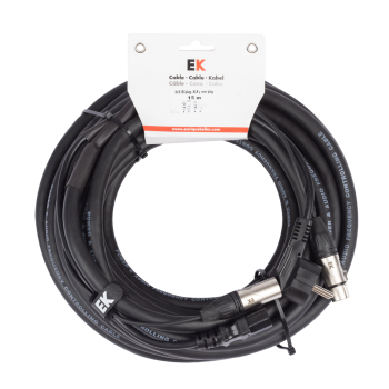 Ek audio cable mixto audio - alimentación 15m