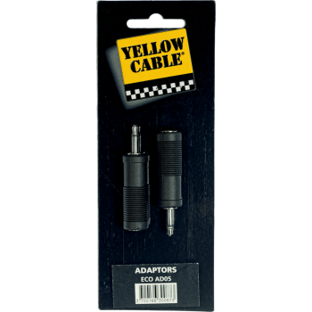 Yellow cable eco-ad05 adaptador de mini jack macho mono a jack hembra mono