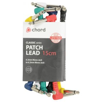 Chord pack 6 cables patch de colores jack 1 metro 190.225