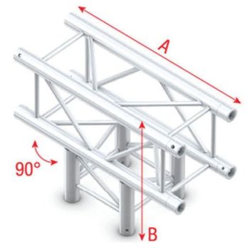 Showtec gq30035 t-cross 3-way - 50 cm pro-30 square g truss