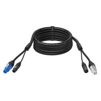 Audibax PC-XLR-1000 Cable señal XLR a XLR + Alimentación input PowerCON a output powerCON 10 m