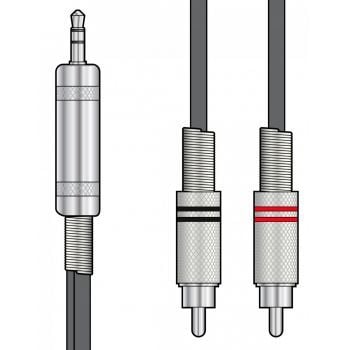Chord cable jack 3.5mm macho - 2 rca macho 1.5 metros