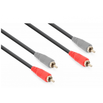Vonyx cable 2 x 2 rca macho 6 metros -177788