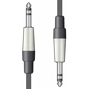 Chord cable jack 6.3mm stereo - jack 6.3mm stereo 1.5 metros