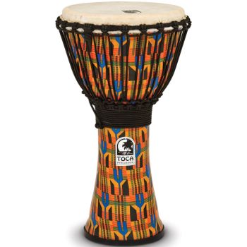 Toca percussion sfdj-12k kente cloth djembe freestyle afinación cuerda