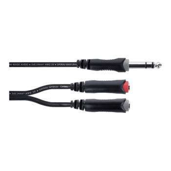 Cordial cable y jack estéreo macho / 2 jacks mono hembra 30 cm