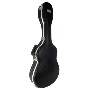 Ek audio estuche para guitarra clásica de abs y carbono negro