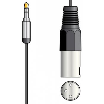 Chord cable jack 3.5mm stereo - xlr macho 1.5 metros