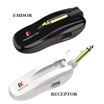 Ek audio transmisor inalámbrico para guitarra y bajo gbwl