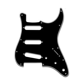 Soundsation golpeador sp-3b para guitarra stratocaster, 3 capas, negro