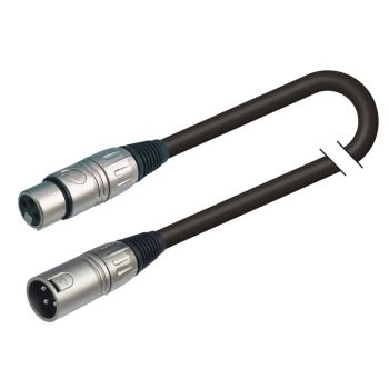 Soundsation cable de micrófono balanceado bmcxx-10bk xlr 3p m - xlr 3p f / 10 m
