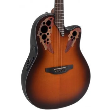 Ovation ce44-1-g celebrity elite mid cutaway sunburst guitarra electro-acústica