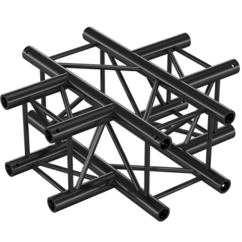 Showtec gq30016hdb cross 4-way heavy duty black pro-30 square g truss