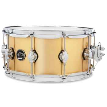 Drum workshop drpm6514ssbp perf 6.5x14 1mm polished brass snare