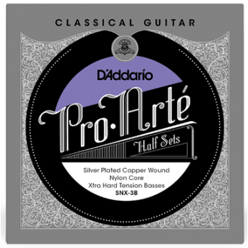 D addario snx-3b cuerdas de guitarra clásica de nylon de bajo de tensión ligera