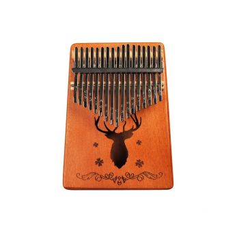 Angel ark-n-deer kalimba de caoba de 17 notas con diseño de ciervo