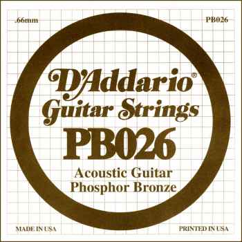 D´addario pb026 cuerda suelta para guitarra acústica