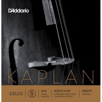 D´addario ks513 cuerda kaplan solutions sol (g) para violonchelo 4/4, tensión fuerte