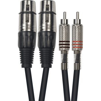 Yellow cable eco-k10-3 cable de 3 metros 2 xlr hembra a 2 rca macho