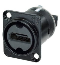 Neutrik NA HDMI-W-B Salida HDMI en caja negra en forma de D NA HDMI-W-B Salida HDMI