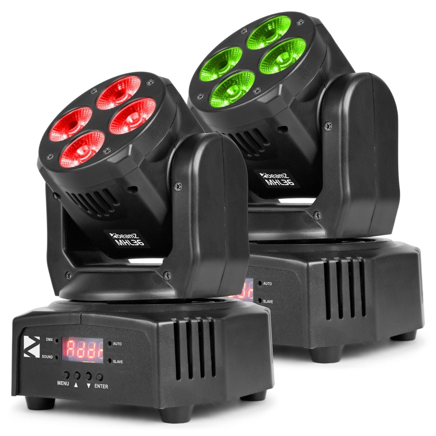 BEAMZ MHL36 Cabeza movil Set de 2 Piezas con Bolsa 150532 MHL36