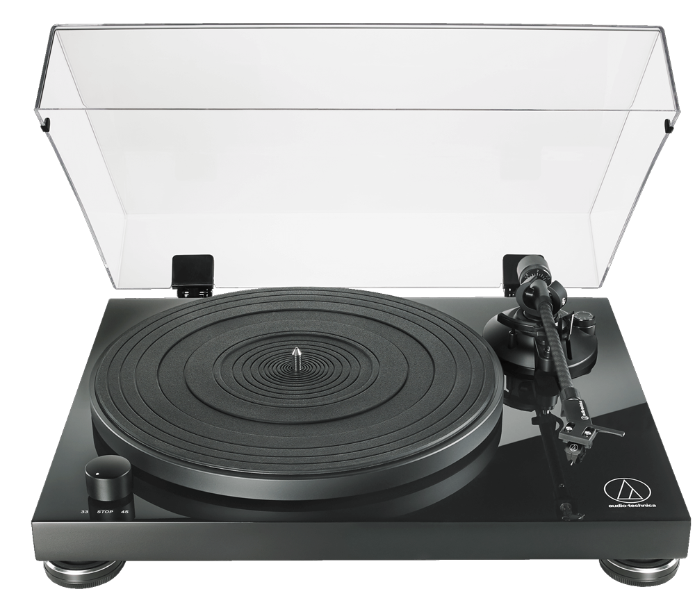 Audio Technica AT-LPW50PB Tocadiscos de tracción por correa con tapa, brazo y cápsula AT-VM95E AT-LPW50PB