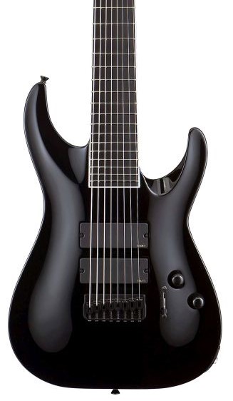 ESP EII Stef B8 Black Guitarra Eléctrica STEF B-8 BLACK +CASE