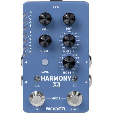 Mooer Harmony X2 Pedal Armonizador Guitarra HARMONY X2