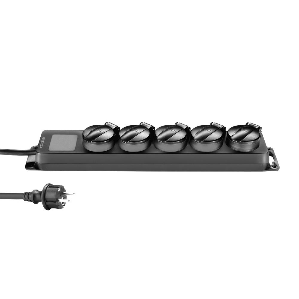 Adam Hall Base de enchufes de 5 tomas con protección IP44 PDU 5 IP
